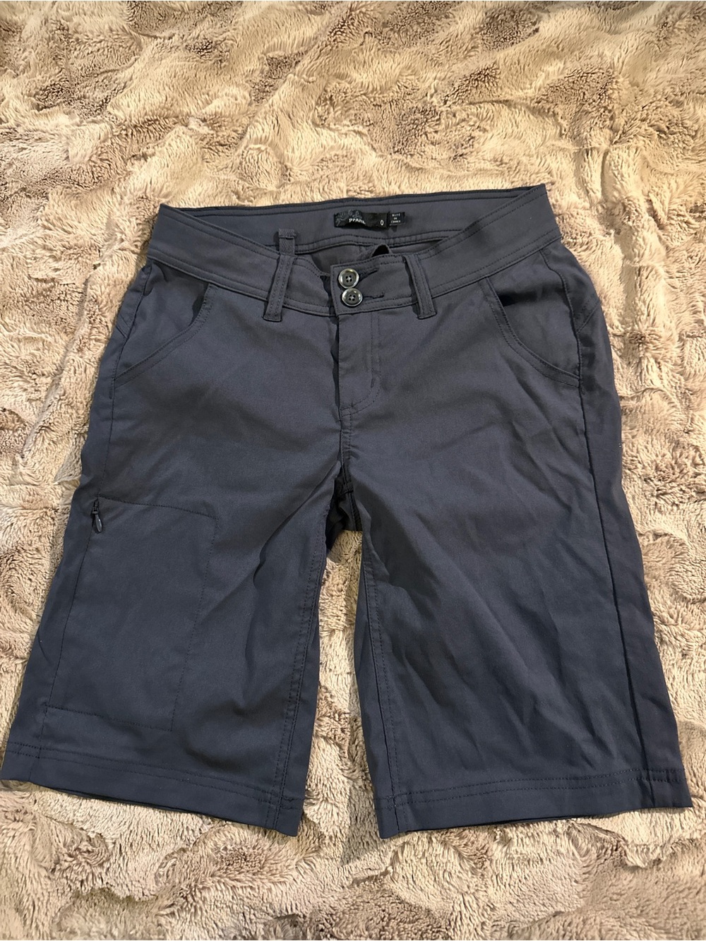 Prana women’s Grey Performance Bermuda Shorts